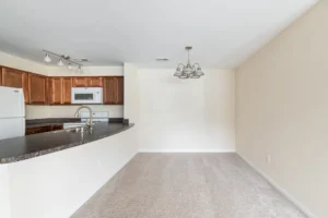 Oaks of Woodlawn dining space by kitchen