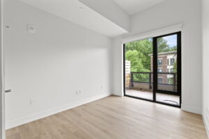 Quartermill Apartments bedroom with balcony